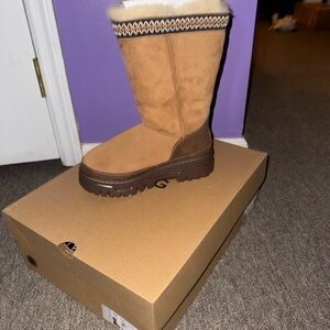 UGG Tan and Brown Winter Boots